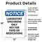 Signmission Laboratory Specimens Only Not, 12 in W x Rectangle, Plastic OS-2PACK-NS-P-1218-V-13940 - alternate 3
